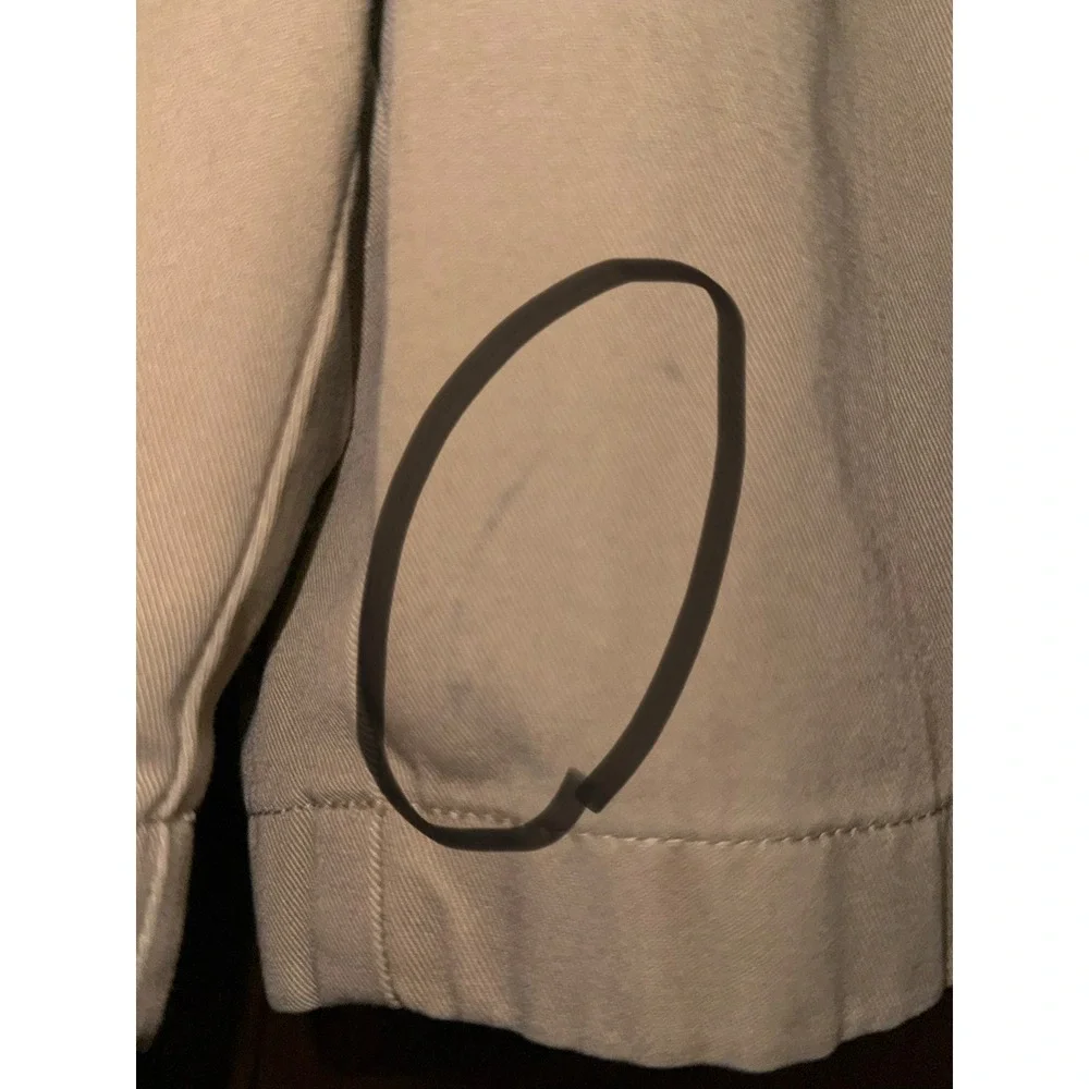 Lands End Kids Khaki Chino Shorts Tan Cotton Blend Size 6 Adjustable Waist